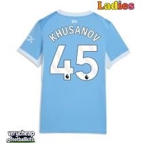 Manchester City Abdukodir Khusanov #45 Replica Home Shirt Ladies 2026-27 Short Sleeve